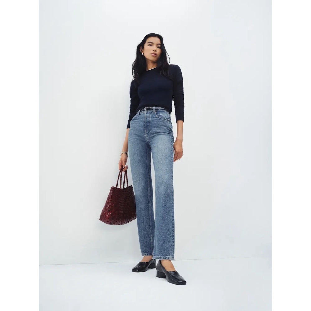 Reformation Cynthia High-Rise Straight Leg Jeans in Manitoba Sz 25 $178